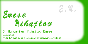 emese mihajlov business card